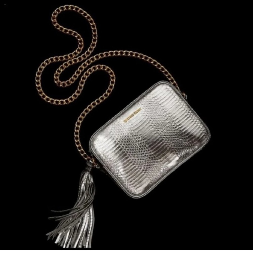 Victoria's Secret silver crossbody bag chain link strap.